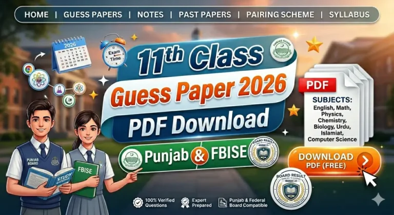 11th Class Guess Paper 2026