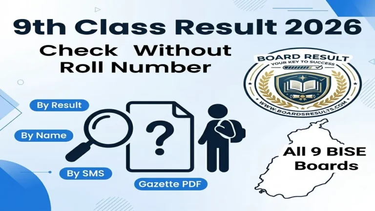 9th class result 2026 without roll number